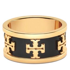 Gold and Black Woman’s Tory Burch Ring